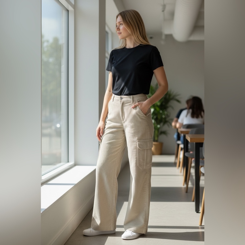Wild Fable Corduroy Wide Leg Cargo Pants